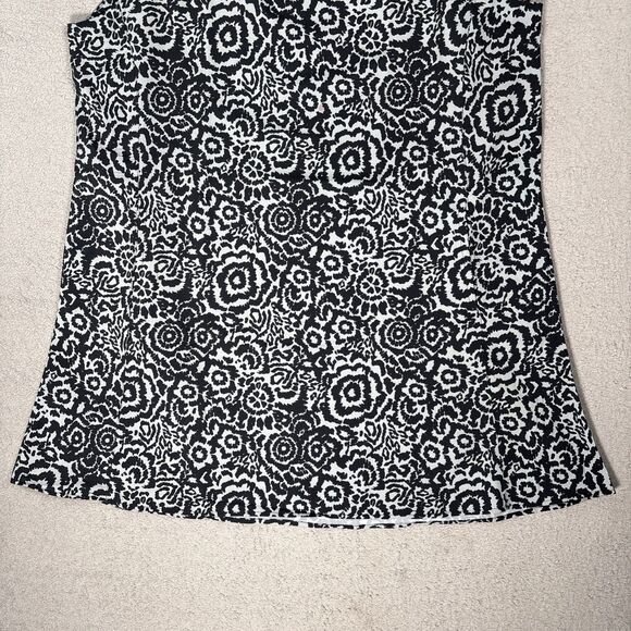 Rip Skirt Mini Dress Women’s XXL Sun Dress Night Blooms Hawaiian Beach Resort - Picture 4 of 12